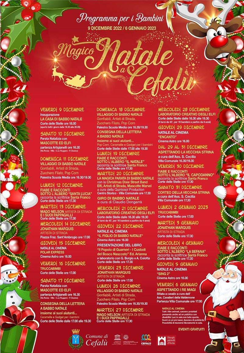 Programma eventi Natale per Bambini