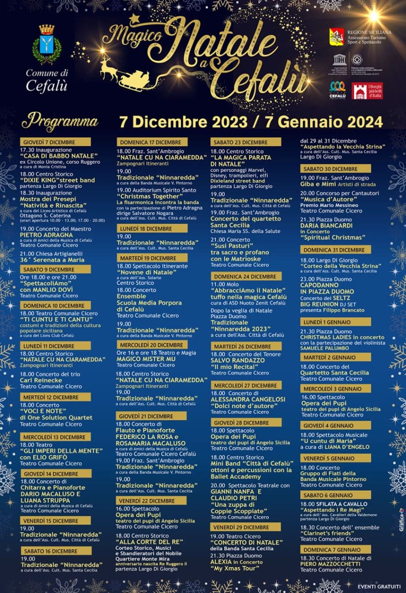 Programma eventi Natale 2023
